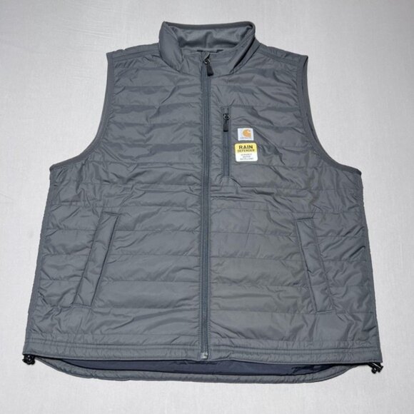 Carhartt Rain Defender Puffer Vest Mens XL Gray Don Julio 1942 Logo 102286 - Picture 1 of 14